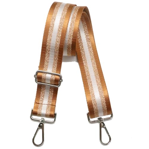 Image of LVYOUME Purse Strap Silver Hardware Wide Bag Straps Replacement Crossbody Adjustable Shoulder Strap for Purses