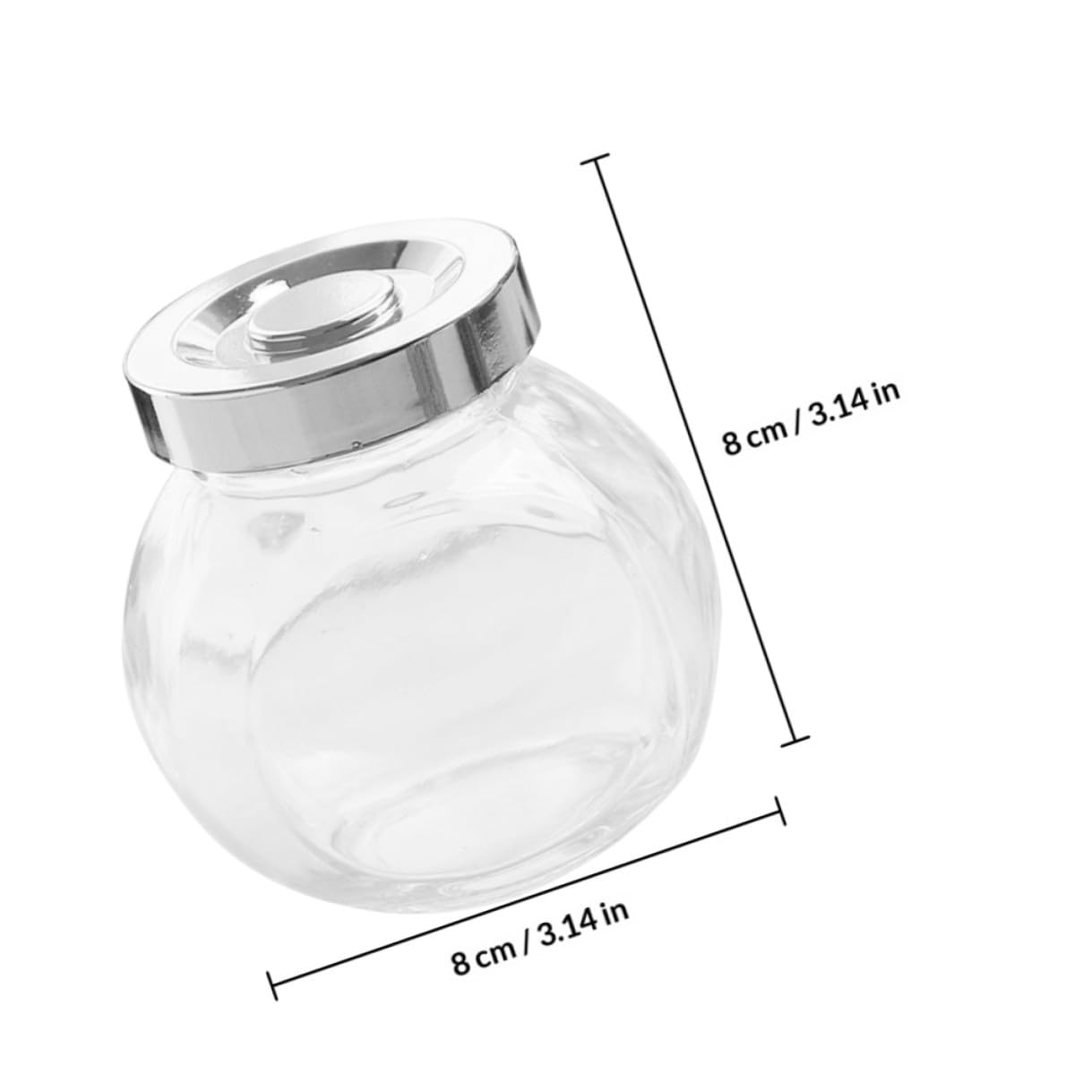Tarros Redondos Herméticos de Vidrio 180 Ml 8 Piezas para Conservar Frutos Secos y Cereales en Cocina