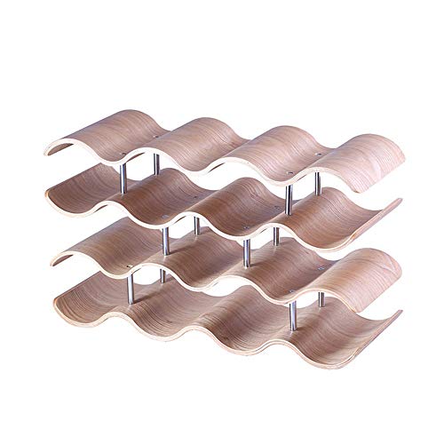 Soporte para botellas de vino GAORUIFENG 2 capas de madera miniatura 2