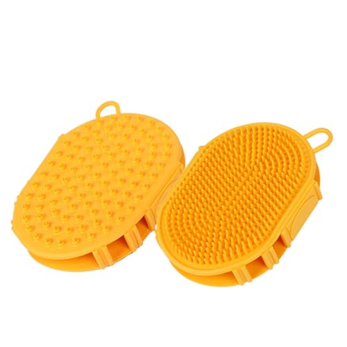 Cepillo de baño para perros de silicona con dispensador de champú 7