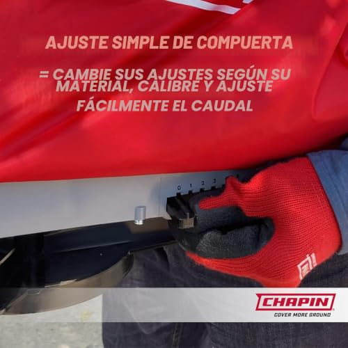 Sembradora profesional Chapin 84700A: distribuidor manual de bolsas de 25 lb 4