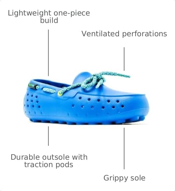 Image of People Footwear Senna Kids - Waterproof Slip-On Rubber Loafers, Lightweight Durable Boat Shoes for Boys & Girls, Non-Slip Water Shoes for Outdoors