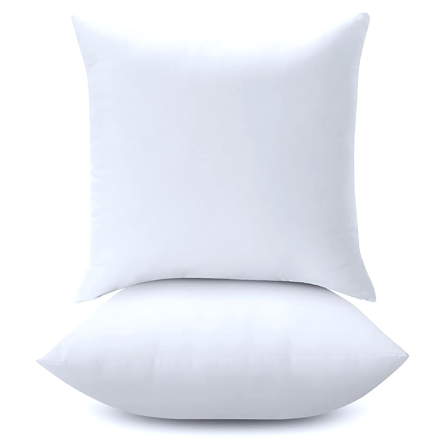 White Cushion Pillow Inserts, Soft Square and Rectangle Shapes, Bed and Sofa Use
