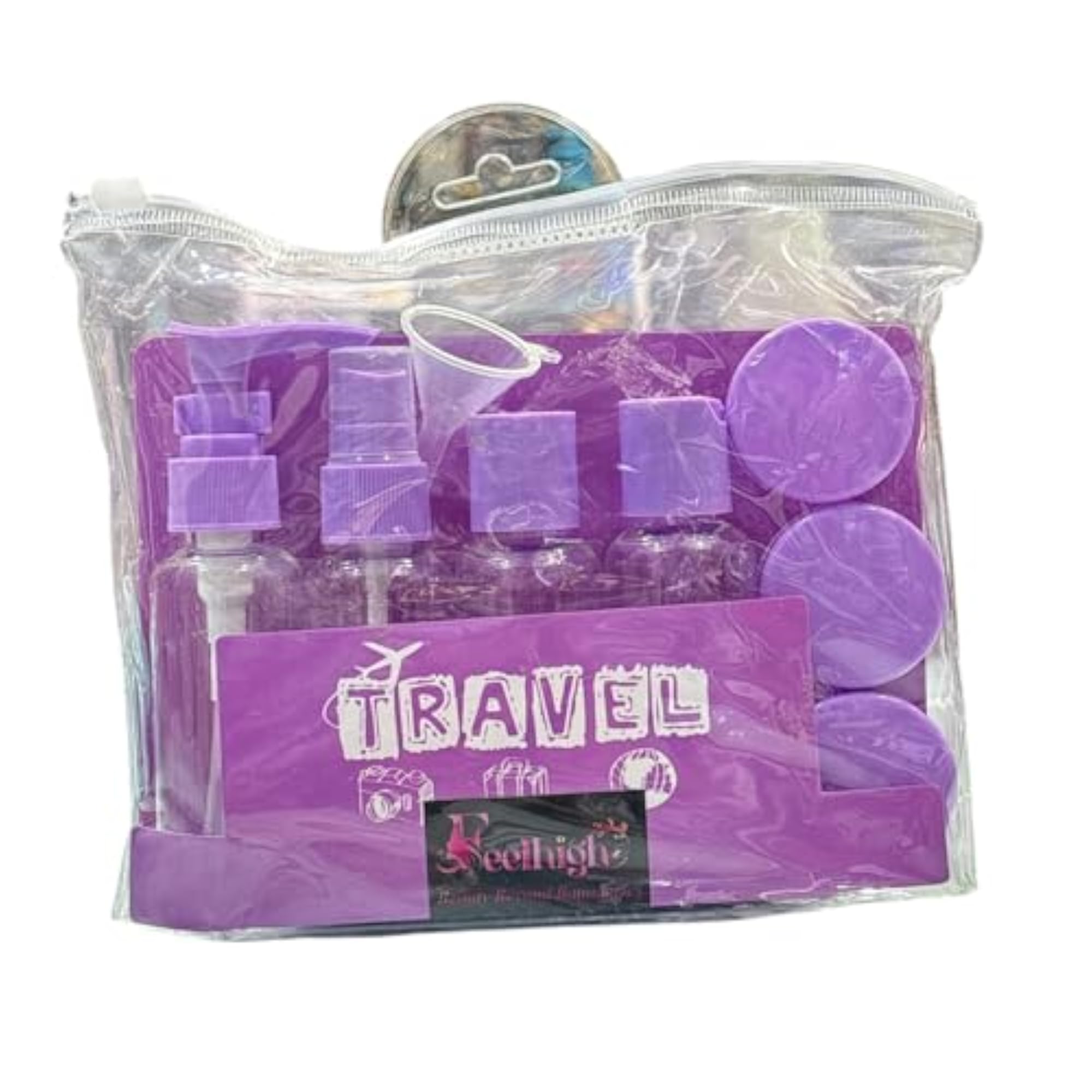 Compact PVC Spray Bottle Set, Purple