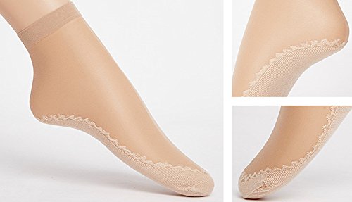 Image of Women's 10 Pairs Silky Thin Nylon Short Ankle Socks