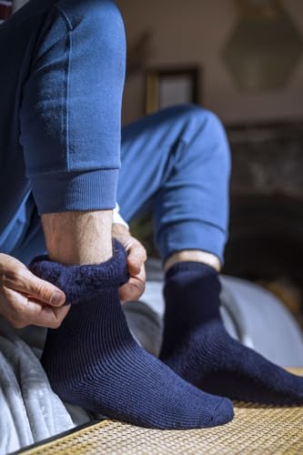 HEAT HOLDERS Men's Big/Tall Joshua ORIGINAL Crew Socks Navy/Men's 13-15 in 12-15 US4