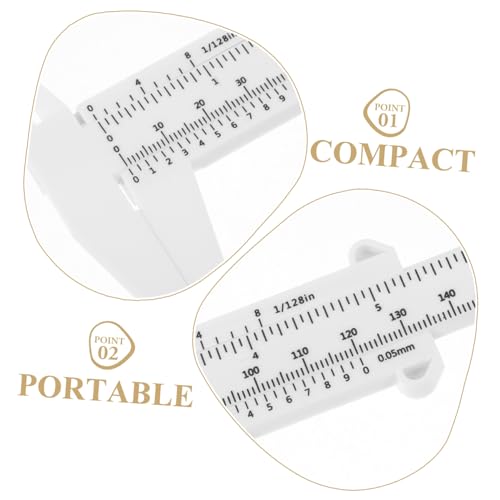 Calibrador de plástico portátil 4 piezas para medir 150mm miniatura 5