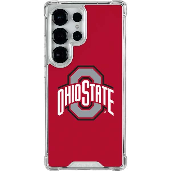 Skinit Clear Phone Case Compatible with Galaxy S25 Ultra - Officially Licensed Ohio State University Buckeyes Red Logo Design