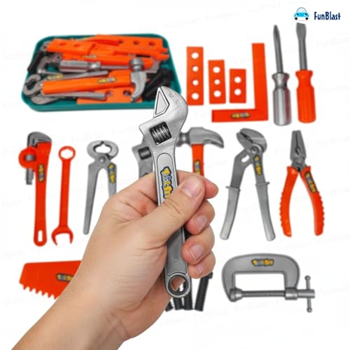 Image of FunBlast Tool Kit Set Toy for Kids, Set of 22 Pcs; Little Engineer Tool Kit Toys, Pretend Play Toys for Boys, Role Play Toys for Toddlers, Learning Toy for Boys, Children (Multicolor)