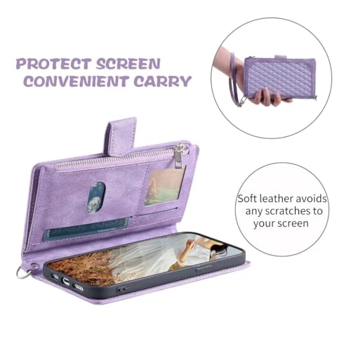 Housse iPhone 16e 2025 antichoc pliable à fermeture éclair