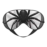 Tessuto in seta simulata traspirante: realizzata con tessuto di seta simulata, la maschera per gli occhi Black Spider Print è sana, traspirante e offre eccellenti effetti di blocco della luce. La sua texture ultra morbida migliora il comfort durante l'uso.