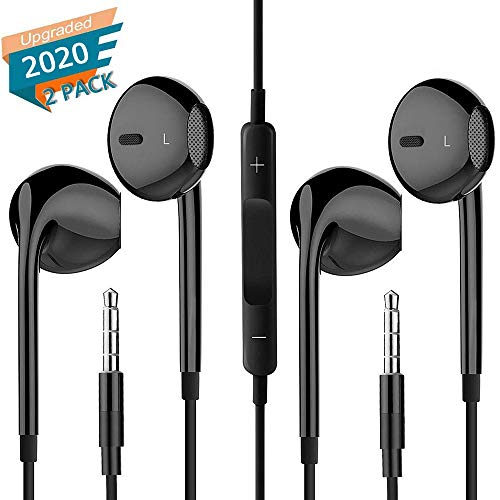 Headphones/Earphones/Earbuds,3.5mm aux Wired Headphones Noise Isolating Earphones Built-in Microphone & Volume Control Compatible