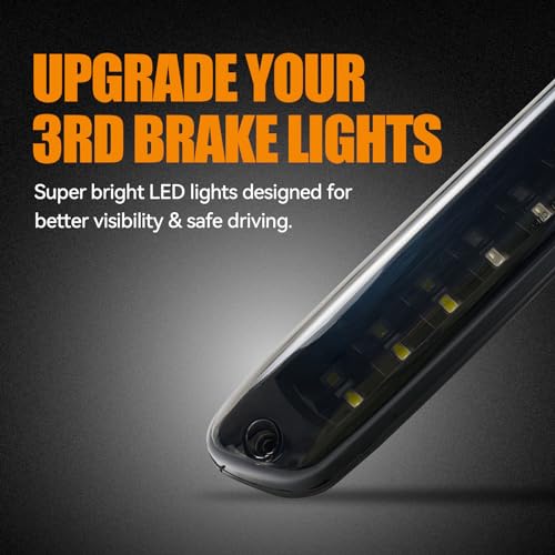 Image of Third 3rd Brake Light LED for 2004-2012 Chevy Colorado, High Mount Rear Brake Lights Assembly for 04-12 GMC Canyon, Waterproof Center Cab Cargo Lamp Stop Light