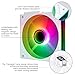 Thermalright TL-M12QW-S X3 Triple Pack ARGB Case Fan, Cable-Free Connection Between Fans, Customizable Infinity Mirror Lighting Effects,Simple Cable Management-White ARGB