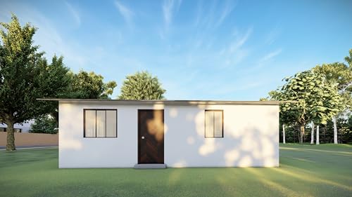 Tiny Home Plans 25’x33’ – 825 sqft Two Bedroom Bungalow Cabin – Building Blueprint with Floor Plan, Elevations, and More - Image 5