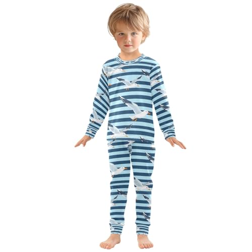 senya Nautical Seagull Pajamas Set Long Sleeve Soft Cotton Sleepwear 2 Piece3