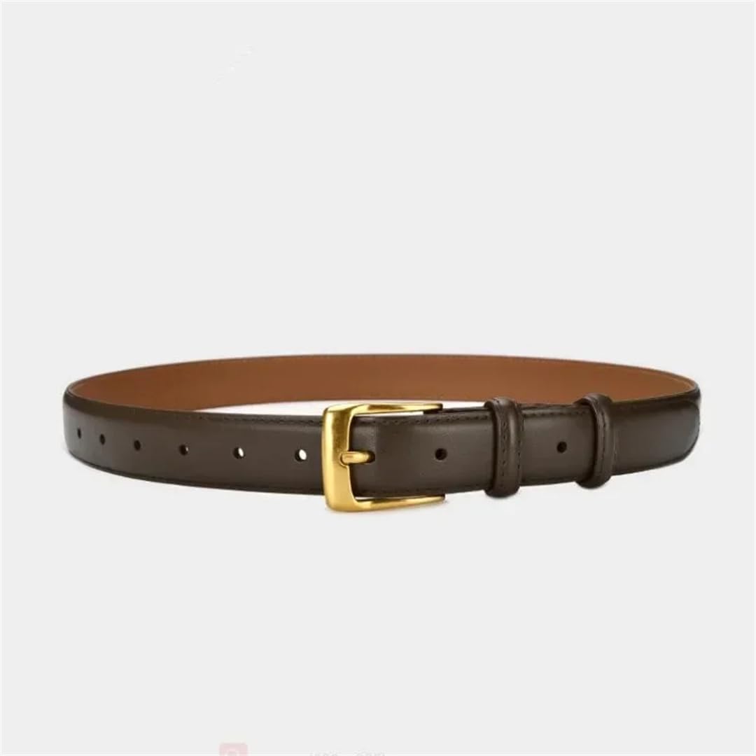 Cinturón de piel auténtica de diseño de lujo para mujer, hebilla de metal, cintura ajustable, cinturón casual para jeans