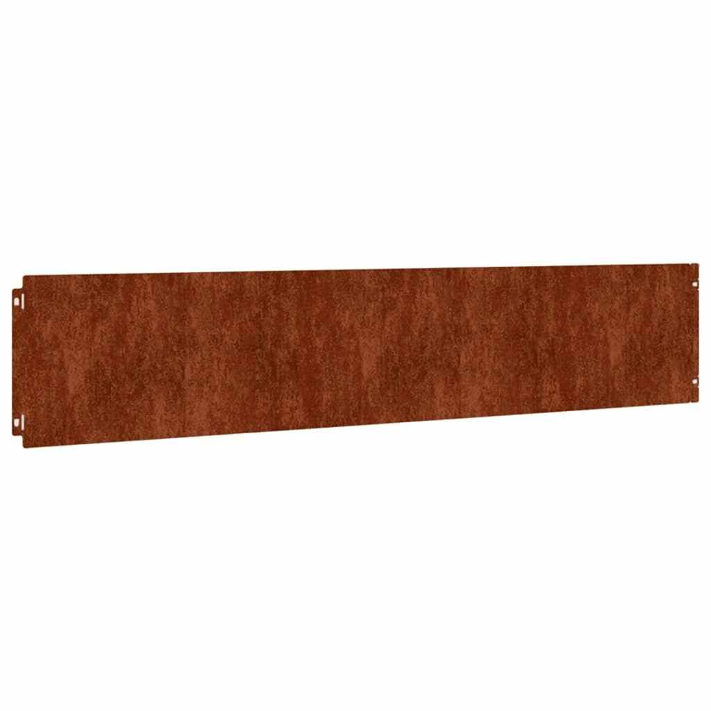 vidaXL Bordure per Prato 10 pz 20x103 cm Flessibili in Acciaio Corten, Bordi per Giardini, Bordi per aiuole da Giardino, Bordi per paesaggi
