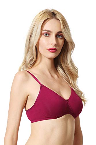 Image of Van Heusen Women's Everyday Cotton Bra|Medium Coverage|Non Padded|Non Wired|Seamless Moulded Cups|Anti Bacterial Tech| Keeps you Fresh|Sweat Absorbent|No Slip Soft Straps|Detachable Straps|Style 11001