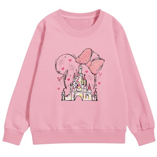 Image of Magic Kingdom Sweatshirts for Girls Magical Castle Graphic Long Sleeve Shirt Kids Toddler Vacation Pullover Cute Top