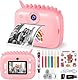 FQUVSP Kinderkamera, 48MP 2.4 Zoll Bildschirm, Sofortbildkamera mit 32G Karte, Druckpapier & Farbigen Stiften, 1080P HD Video, Geschenk für Kinder 3-12 Jahren