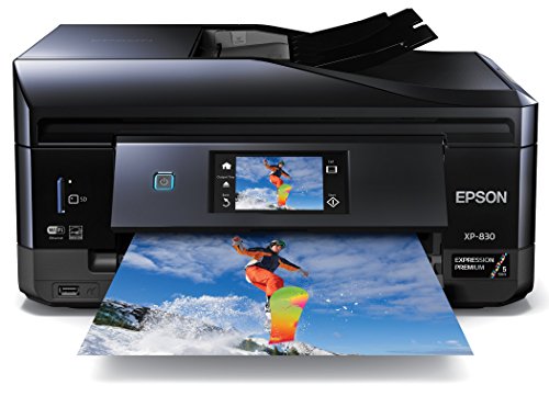 Epson Expression Premium XP-830 Impresora fotográfica inalámbrica a Color con escáner, copiadora y fax (reacondicionado Certificado)
