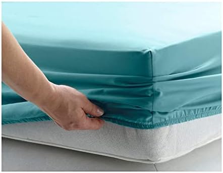 GlampTex (tm) Bed Sheets Fitted Sheet Luxury Bedding Sheet Single Double King Super King (Pillowcase, White)