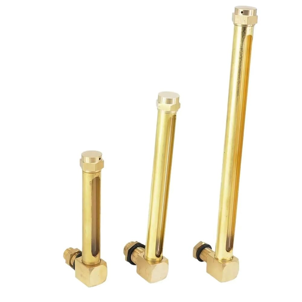 1PC Doppel-Fenster L-Form Messing Schauglas Gauge for Öl und Flüssigkeit Niveau Überwachung-Hochtemperatur beständig,(400mm 1/2")