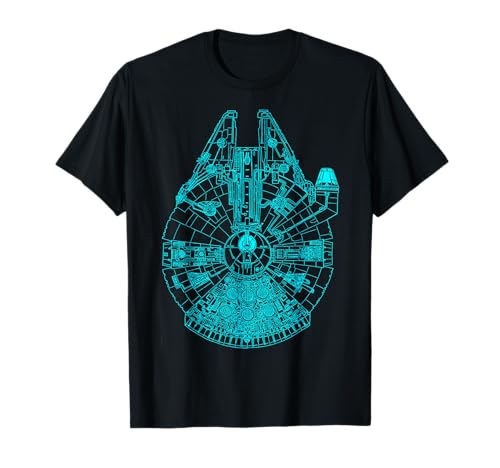 Star Wars Millennium Falcon Blue Falcon Lines T-Shirt