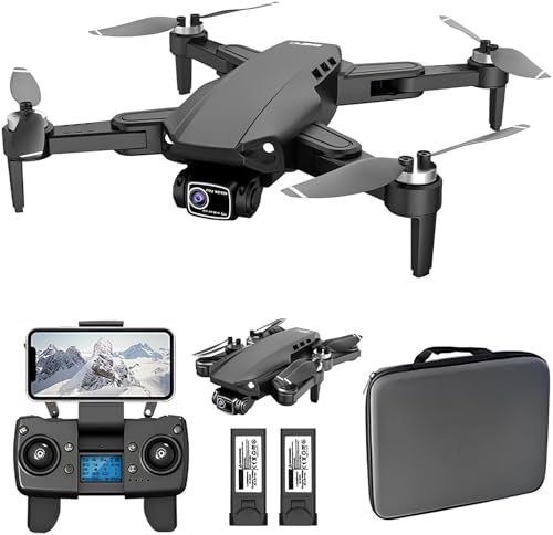 Image of HILLSTAR GPS Foldable Drone with 4K HD Wide Angle Camera | Brushless Motors | Advanced GPS Positioning, Return to Home | 1.2 KM Control Range | 25 Min Flight Time | 2 Batteries | RC GPS Camera Drone