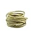 DECKER Gold Round Metallic Glitter shoelaces Colorful Fashion 2 pairs pack for Canvas Boots Sneaker Athletic (GOLD, 36