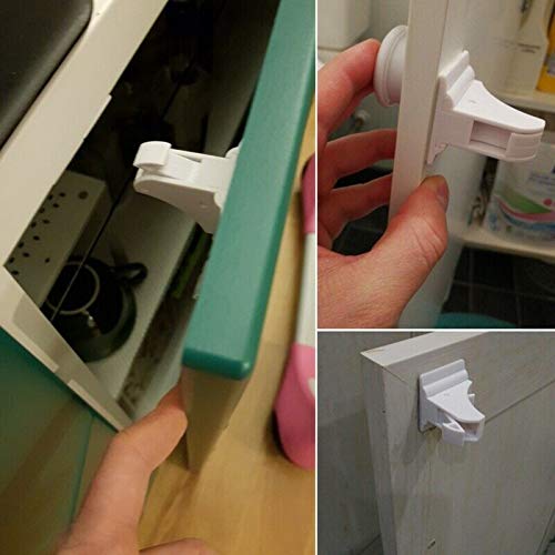 ELECTROPRIME 12+3 Pcs Magnetic Child Lock Baby Security Baby Protection Cabinet Door Loc M4K7