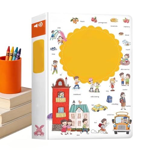 Libro Parlante Inglese - Gioco Educativo Interattivo per l'Apprendimento Precoce | Libri Sonori per l'Infanzia - Per Bambini Maschi e Femmine 2 ai 6 Anni, in Età Prescolare