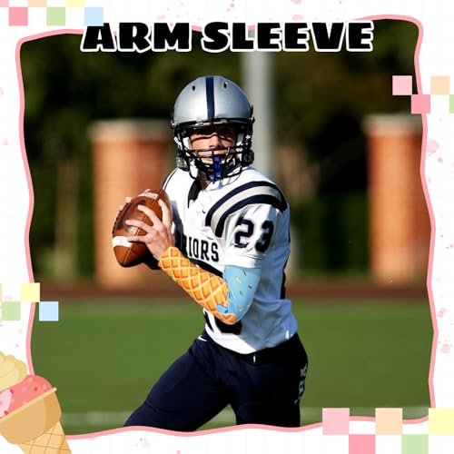 Ice Cream Baseball Arm Sleeves Cone Compression Arm Sleeves for Adult Sport Baseball Football 5