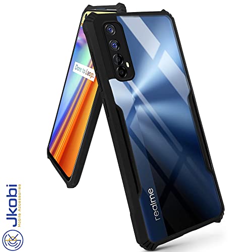 Image of Jkobi Back Cover Case for Realme 7 (Shockproof with Polycarbonate Clear Panel | Professional Black)