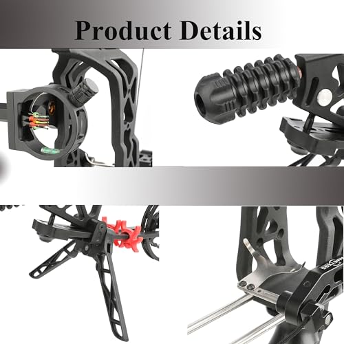 Wolfman Arco Compound Regolabile 40-65Lbs - Per Freccia E Palla D'Acciaio, Doppio Uso, Lega Alluminio - Foto 9