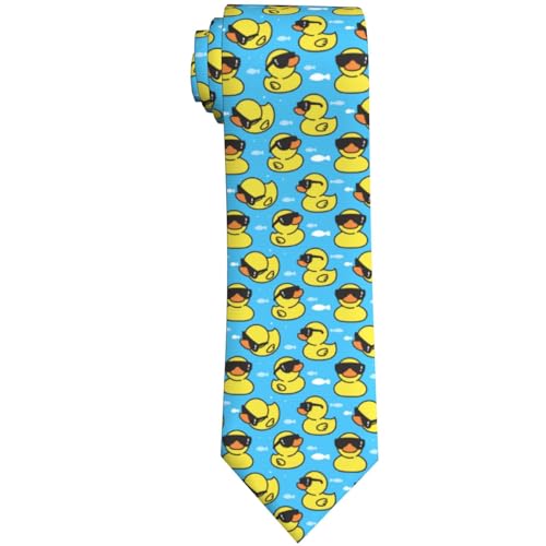 DEKIFNHG Funny Yellow Duck MenS Tie Funny Casual Neckties For Men Holiday Season Party Gifts