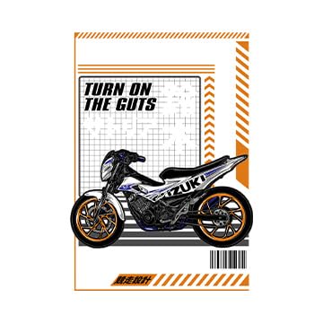 Image of BLINKART Suzuki SatriaCar Posters Sticker Gift Items for Boys Room Wall Decor || Comes with Double-Sided Tape|| Decoration Bedroom Living Room Office Studio Decor | 12x18 In (A3) - CAR-248