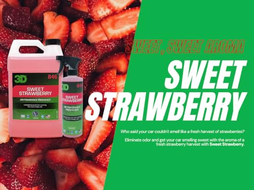 Image of 3D Sweet Strawberry Air Freshener - 16oz Spray Bottle - Water-Based, Non-Toxic Odor Eliminator - Safe for Pets & People - Fresh Scent from Real Strawberries
