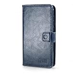 caseroxx Custodia libro per Emporia Smart 5 Mini, in finta pelle azzurro, con chiusura magnetica e supporto interno