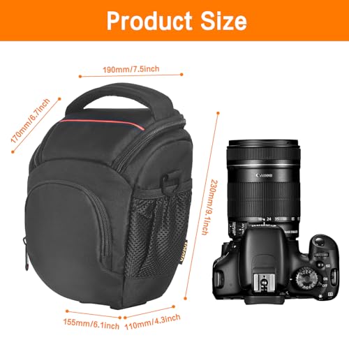 Bolso compacto para cámara DSLR FOSOTO compatible con Nikon y Canon miniatura 2