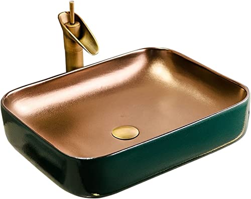 Cuvette de lavage rectangulaire dorée pour résoudre le manque de style