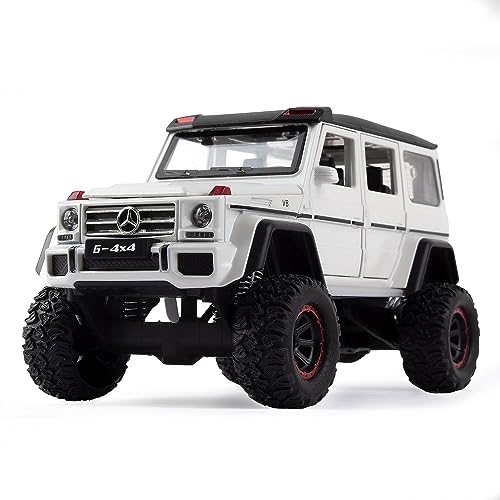 VARIYA ENTERPRISE AMG G500 Diecast Metal Pullback Toy car with Openable Doors & Light, Music Boys car for Kids Best Toys Gifts Toys for Kids (AMG G500 - White)