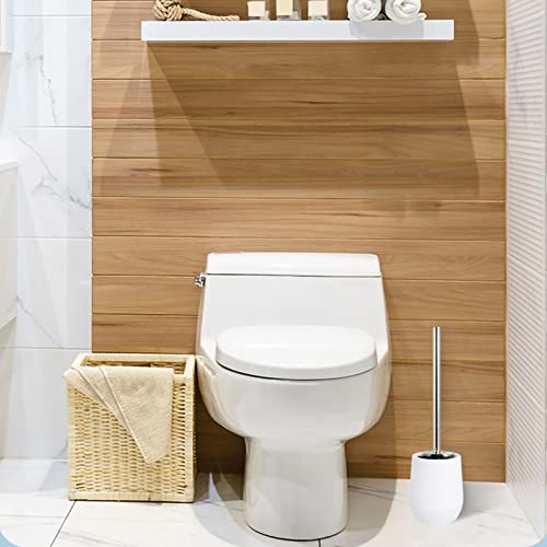 Brosse WC flexible et efficace en acier inoxydable à filetage verrouillable