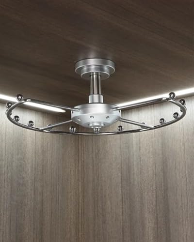Tringle de placard ronde rotative 52 cm gain de place dressing et buanderie