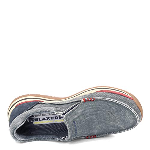 Image of Skechers Men's Expected - Avillo Navy Canvas Loafers and Mocassins