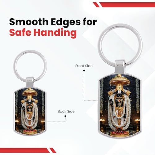 Image of Stylish Metal Keychains with Permanent Glossy Print - Inspirational Quotes & Spiritual Designs - Perfect Key chains for loved ones, Personal Use, Gifts & Return Gifts