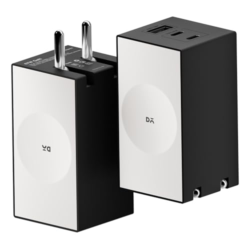 Image of DailyObjects POP 67W Triple Port GaN Charger Adapter with Foldable Pins|USB-C Dual Port & Type A Power Output|Fast Charging|Support iPhone 12 13 14 15 16 pro Max,ipad,Samsung,MacBook M1 M2-Black