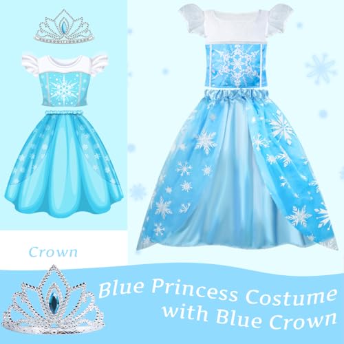 MELAND Princess Costumes for Girls 4 Sets of Princess Dress up for Girls Fancy Role Play Toys for 3 to 8 Year Old Girl Birthday Gifts - Image 4