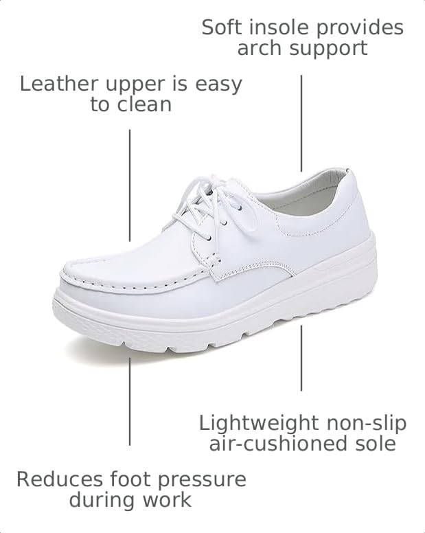 Image of Nurse Shoes for Women Nursing Shoes Zpatos para Trabajar en Restaurante de Mujer Flats for Women